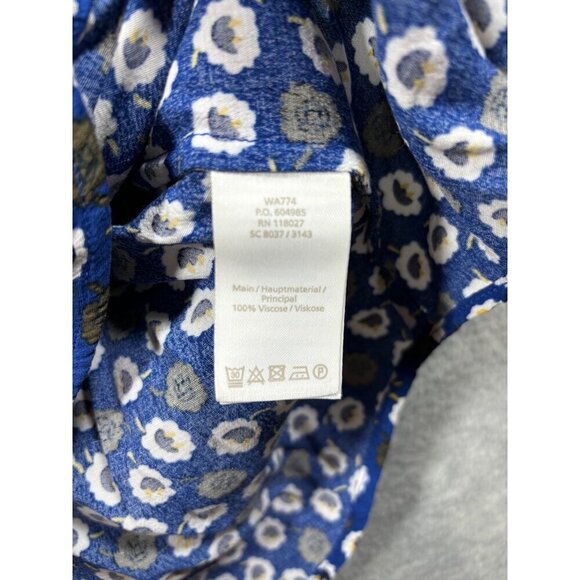 Boden Women's Floral‎ Print Blouse US 8 Blue & White Casual Summer - Picture 5 of 5